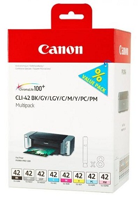 CANON CLI-42BK/GY/LGY/C/M/Y/PC/PM Multipack 