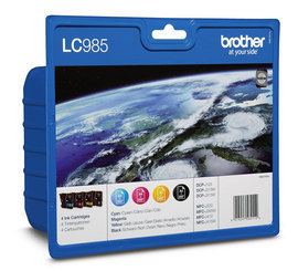 BROTHER LC-985 BK/C/M/Y Pack DCP-J125/J140W/J315W/J515W